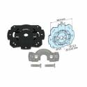 Support moteur Becker avec clip et vis pour joue ZF