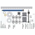 Kit de modernisation Somfy bloc baie pour Porte Fenêtre - Moteur RTS 20 Nm