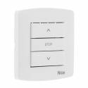 Inverseur mural Nice 3 boutons avec plaque d\'habillage - blanc