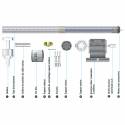 Kit de modernisation Somfy double isolation pour Porte Fenêtre - Moteur filaire 40 Nm