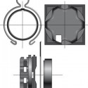 Support Moteur Somfy Ø50mm pour Caisson ELKET à Tiroir