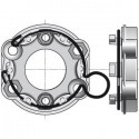 Support Universel Moteur Somfy Ø50mm & Ø60mm - Avec Anneau à Boucle - Entraxe 48mm & 60mm