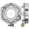 Support Universel Moteur Somfy Ø50mm & Ø60mm - Taraudé avec Anneau Verrouillable