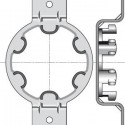 Support Moteur Somfy Ø50mm Omega - Entraxe 90mm - Caisson Type Plastival, SPPF