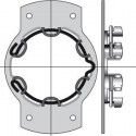 Support Moteur Somfy Ø50mm pour Montage en Rénovation dans Joues Aluminium