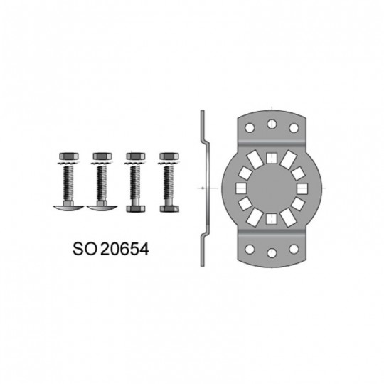 Support moteur Somfy CSI Ø50mm & Ø60mm - entraxe 40 à 45 mm