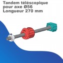 Tandem Profalux télescopique pour axe diamètre 56 Longueur 270mm