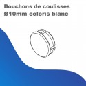 Bouchon de coulisse Ø10 mm, coloris blanc