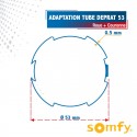 Roue + Couronne pour tube Deprat 53 pour Moteurs Somfy Ø50mm