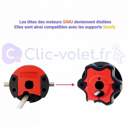 Moteur Filaire SIMU T5 Auto 6/17 Ø50mm