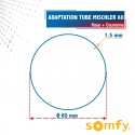 Roue + Couronne pour tube MISCHLER 60 pour Moteurs Somfy Ø50mm