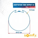Roue + Couronne pour tube Deprat 62 pour Moteurs Somfy Ø50mm