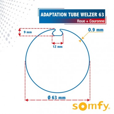Roue + Couronne pour tube...
