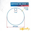 Roue + Couronne pour tube Donher 70 pour Moteurs Somfy Ø50mm