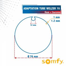 Roue + Couronne pour tube...