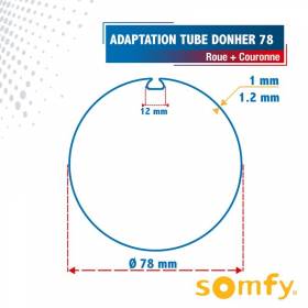 Roue + Couronne pour tube...