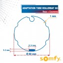 Roue + Couronne pour tube Rollerbat 80 pour Moteurs Somfy Ø50mm