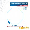 Roue + Couronne pour tube IMBAC de 40 pour Moteurs Somfy Ø40mm
