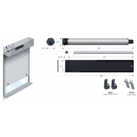 Kit radio solaire GAPOSA - Ø45 mm -12V - 30 Nm - 16 tr/mn