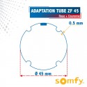 Roue + Couronne pour tube ZF 45 pour Moteurs Somfy Ø40mm