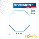 Roue + Couronne pour tube Octo 70 pour Moteurs Somfy Ø60mm