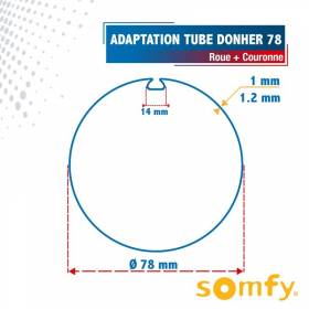 Roue + Couronne pour tube...