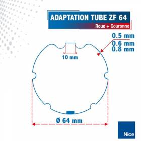 Roue + Couronne pour tube...