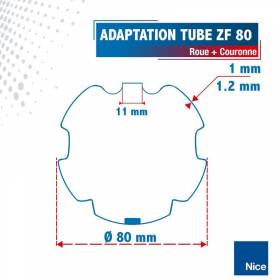 Roue + Couronne pour tube...