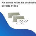 Kit arrêts hauts de coulisses, coloris blanc