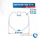 Roue + Couronne pour tube ZF 64 pour Moteurs Deprat Ø50mm