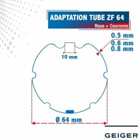 Roue + Couronne pour tube...