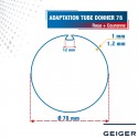 Roue + Couronne pour tube Donher 78 pour Moteurs Geiger Ø50mm
