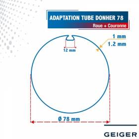 Roue + Couronne pour tube...