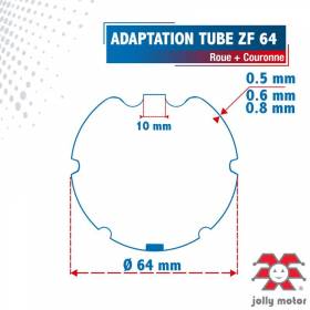 Roue + Couronne pour tube...