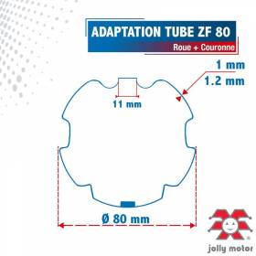 Roue + Couronne pour tube...