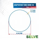 Roue + Couronne pour tube Rond 40 pour Moteurs Selve Ø35mm