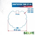 Roue + Couronne pour tube ZF 64 pour Moteurs Selve Ø45mm