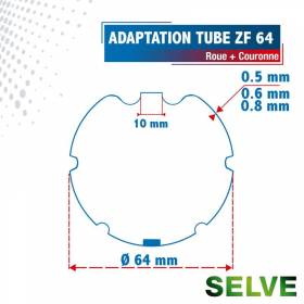 Roue + Couronne pour tube...