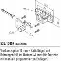 Support Moteur Nice Ø45mm - Pivot Carré 10mm + Patte en U Entraxe 44mm
