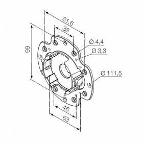 Support Moteur Nice Ø45mm...