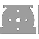 Plaque Interface Support Moteur Somfy Ø50mm & Ø60mm - Coffre Titan Bubendorff